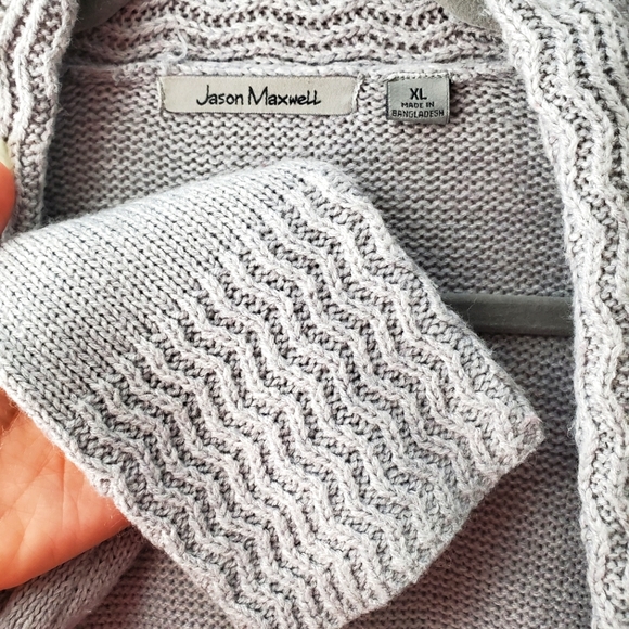 Jason Maxwell Womens Knit Cardigan grey size XL - Picture 4 of 4